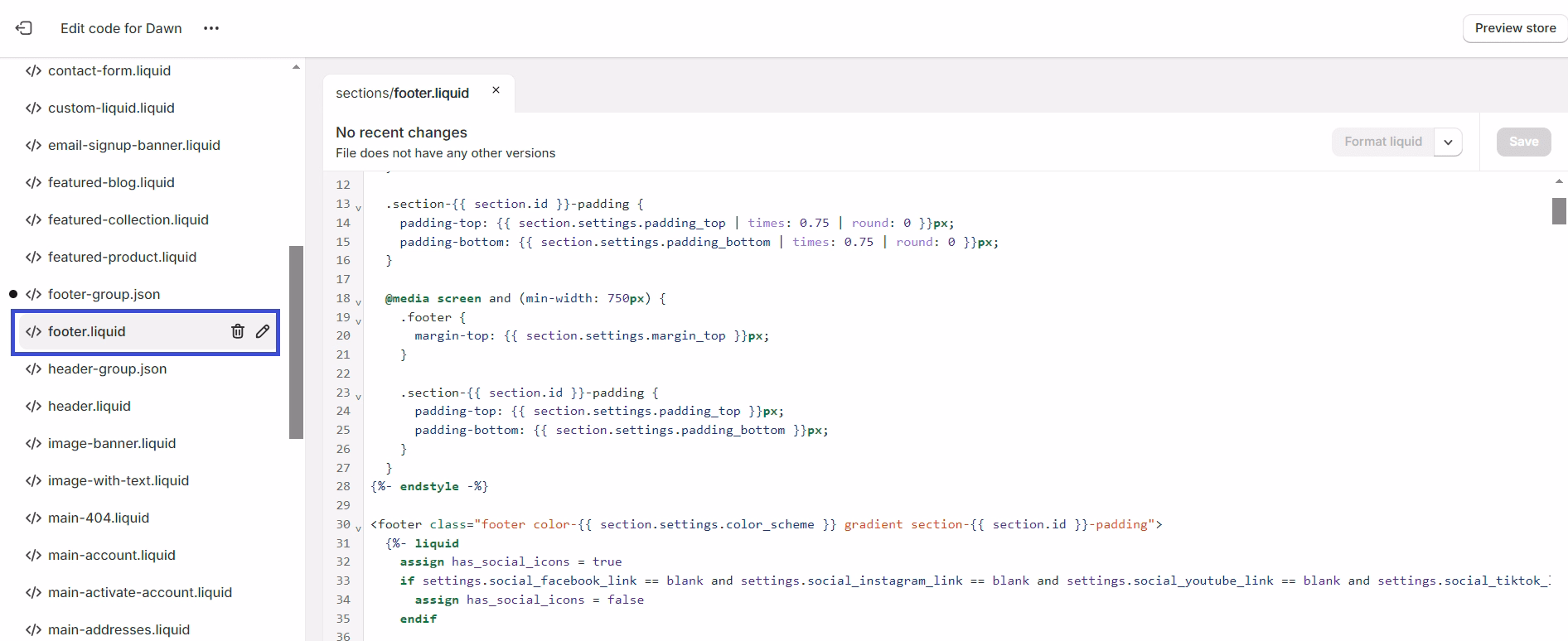 If your theme doesn't have that file, click on theme.liquid in the Layout directory instead.